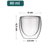 Double Bottom Wall Glass Coffee Cup Whiskey Tea Thermal Heat Resistant Cocktail Vodka Shot Wine Mug Drinkware Tumbler Set
