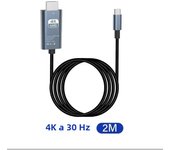 4K 30/60Hz HD Video Conversion Cable Typec To Hdmi Same Screen Cable TV Computer 2 Meters  Screen Projection Cable