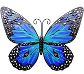 Vintage 3D Metal Butterfly Wall Art Hanging Decor Wrought Iron Wall Hanging Sculpture Garden Home Party Decoration