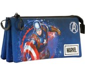 Marvel Captain America Full FAN Triple Pencil Case, Blue