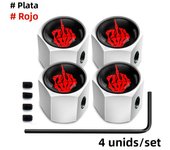 AQTQAQ 4Pcs/Set Anti-theft Aluminum Tire Valve Stem Caps, Metal with Rubber Ring, Dust Proof Cover Universal Fit for Cars, SUVs