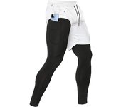 Pantalones Deportivos 2 En 1 Para Hombres Entrenamiento Deportivo Ropa De Acorazado Correr Pantalones Gimnasio Fitness Ropa Deportiva Hombre