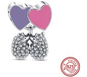 2024 New 925 Silver Tricolor Butterfly Balloons Dachshund Dog Beads Fit Original Pandora Charms Bracelet Jewelry Gift to Women