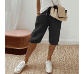 Women's Casual Pockets Elastic Drawstring Casual Pants Leg Drawstring Five Pants Pant Pants for Women Women’s Pants Women’s Pant
