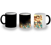 MERCHANDMANIA TAZA MÁGICA playa amigos fiesta tumbona arena agua magic mug