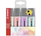 STABILO - Boss Original Pastel marcador 4 pieza(s) Punta de cincel Lila, Menta, Rosa, Turquesa 70/4-2