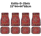 Car Floor Carpet Set of 4 Piece Persian Rug Design Auto Interior Floor Mats Durable Front Rear Carpets for Car Accessories