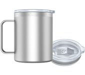 Taza Termo Café y Te para Llevar 400ml - Taza Térmica de Acero Inoxidable con Asa y Tapa Botella, Vaso (MKB400 999)