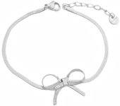 Peri'sBox Sweet Ribbons Bows Stainless Steel Sets Women's Earrings Necklaces Bracelets Ankles Minimalist And Fashionable Jewelry
