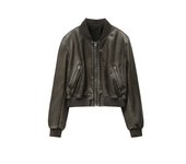 RARF  Women's  new vintage imitation leather bomber jacket coat top women's style