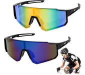 Piezas Gafas de Ciclismo Polarizadas para Bicicleta, Protección UV400 Gafas de Sol Deportivas para Hombre Mujer