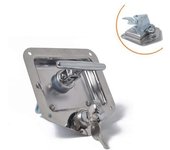 Cerradura de acero inoxidable en forma de T para remolque, caravana, viaje, caja de herramientas antirrobo, manija de cerradura de puerta para caravana, camión, campamento, autocaravana, coche patrulla