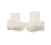 1 Pair Women Winter Autumn Leg Warmers Lady Crochet Knit Fur Trim Leg Boat Socks Thick Women Cuffs Toppers Boot Socks New