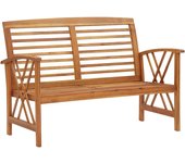 vidaXL Banco de jardín de madera maciza de acacia 119 cm
