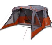 vidaXL Tienda de campaña con porche 4 personas impermeable naranja