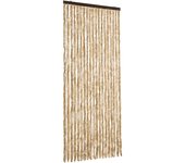 vidaXL Cortina Mosquitera Chenilla 56x200 cm Extraíble Puerto Color Azul,  Beige,  beige y marrón claro y mas