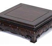 Soporte de exhibición negro de madera maciza, pedestal de madera brillante estable decoración del hogar para florero, pecera, maceta, paleta de granja, 7,6x7,6x2,9 pulgadas