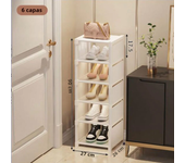 1pc Household Shoe Storage Rack, Multi-Layer Doorstep Shoe Storage Rack, Shoe Cabinet, Easy to Install, Household Items white