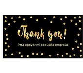 50pcs Black Matte Golden Thank You Cards For Small Business Gifts Boxes Decoration Greeting Labels Packing Supplies