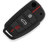 Silicone Car Key Cases Cover Fob For Audi A1 A3 A6 C5 C6 Q3 Q2 Q7 TT TTS R8 S3 S6 RS3 RS6 A4 Accessories Keychain Portachiavi