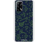 Funda original compatible con Oppo A74 4G - Batman Patt Villain Clear