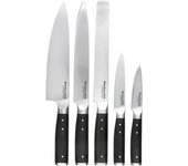 Kitchenaid classic 6-piece knife set with block, sharp high-carbon japanese steel kitchen knives and birch holder