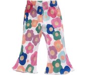 Elegant Playful Girls Floral Polka Dot Flared Pants Summer Autumn Outdoor Casual Bottoms Children Kids Cartoon Fashion Capris