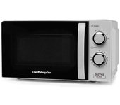 Orbegozo mi 2118 microondas - capacidad 20l - potencia 700w - 6 niveles de potencia - temporizador 30min - color plata