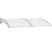 vidaXL Marquesina para puerta PC gris 200x100 cm