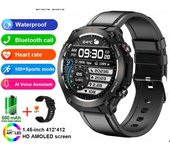 Reloj inteligente para hombre, Bluetooth HD, NFC GPS 400 mAh, compatible con Android e iOS