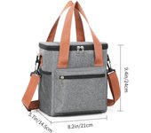 Bolsa de almuerzo cruzada de moda con aislamiento grueso y gran capacidad para uso comercial.
