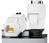 AMPCOM CAT7A CAT7 CAT6A CAT6 RJ45 Keystone Jack, Ratchet Lock STP Toolless Modular Coupler Zinc Alloy Module Jacks 10Gbps