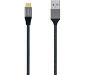 AISENS - Cable USB 3.1 Gen2 Aluminio 10Gbps 3A, Tipo USB-C/M-A/M, Gris, 1.0M A107-0631
