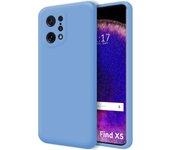 Funda Silicona Líquida Ultra Suave para Oppo Find X5 5G color Azul