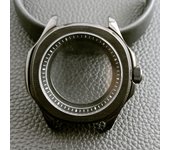 High-quality Silvery Black Case have inner ring 39.5mm watch men's case FIT NH34 NH35 NH36 movement Automtaic Watch Box