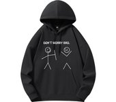 Cotton Thickened Autumn and Winter Back-to-School Fashion Hoodie Men's and Women's Same Hooded Sweatshirt Stickman
