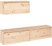 vidaXL Muebles para TV 3 piezas madera maciza de pino, Mueble de Salon, Mueble TV, Mueble TV salon, Mesa de TV, Mueble tele