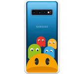 Funda compatible con Samsung Galaxy S10 - Comecocos y Fantasmas de Frente