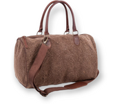 énvo - Bolso de Viaje de Lino y Piel Auténtica, Bolsa de Deporte Elegante para el Gimnasio