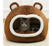Cama De Gato Divertida Casa Caliente Para Mascotas Suave De Plouche Larga Sillón Para Gatos Niños Y Pequeños Perros Tent De Cueva Para Mascotas