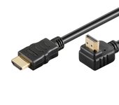 CABLEPELADO Cable Hdmi ethernet acodado, Cable HDMI contactos Dorados, Cable HDMI Angulo 90º, Cable HDMI acodado 90 grados, Compatible PC, PS4, PS5, Xbox, Smart TV | Negro | 50 cm