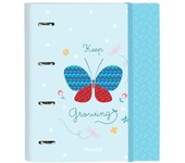 Carpeta de anillas BlackFit8 Mariposa A4 Azul claro (27 x 32 x 3.5 cm)