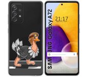 Tumundosmartphone Funda Gel Transparente para Samsung Galaxy A72 diseño Avestruz Dibujos