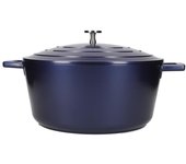 MasterClass Cazuela con Tapa, Grande 5L/28cm, Aluminio Fundido Ligero, Apta para Horno y Placa de Inducción, Azul