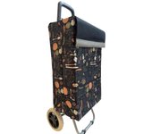 happy casa  Carrito de Compra Plegable Ligero Bolsa Termo 90x30x39cm , Resistente, Plegable, con 2 Ruedas Resistentes, para la Compra de Alimentos, Capacidad de Carga 40 Litros