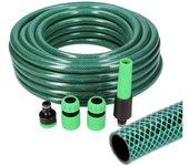LILI HOME Manguera de Jardín Verde - Calidad Extra está diseñada para ofrecer durabilidad y rendimiento superiores. Con una construcción de 3 capas, esta manguera es resistente y adecuada para todo tipo de tareas de riego en el jardín.