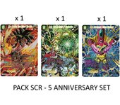DB - Pack 3 cartas SCR - Goku SS4, Broly, Baby  - 5 anniversary - Dragon Ball - Inglés
