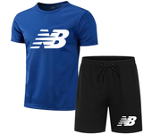 Men's casual fashion summer mesh suit men's quick-drying breathable sports suit short-sleeved T-shirt suit men's jogging suit