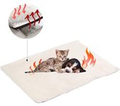 Manta autocalentable para Gatos & Perros,Manta Eléctrica para Mascotas Prueba de Agua Alfadillas, Manta Térmica, sin Electricidad y baterías, Algodón de Calor, Ecológico, 60x45 cm