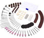 (2 piezas) 141 piezas de accesorios para herramientas rotativas con portabrocas de 3 mm/corte universal/pulido/perforación/molienda/grabado mini amoladora y mini accesorios de taladro para manualidades de bricolaje